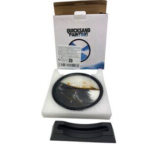 Quicksand Painting Circular Sand Art Decor With Black Frame 80b